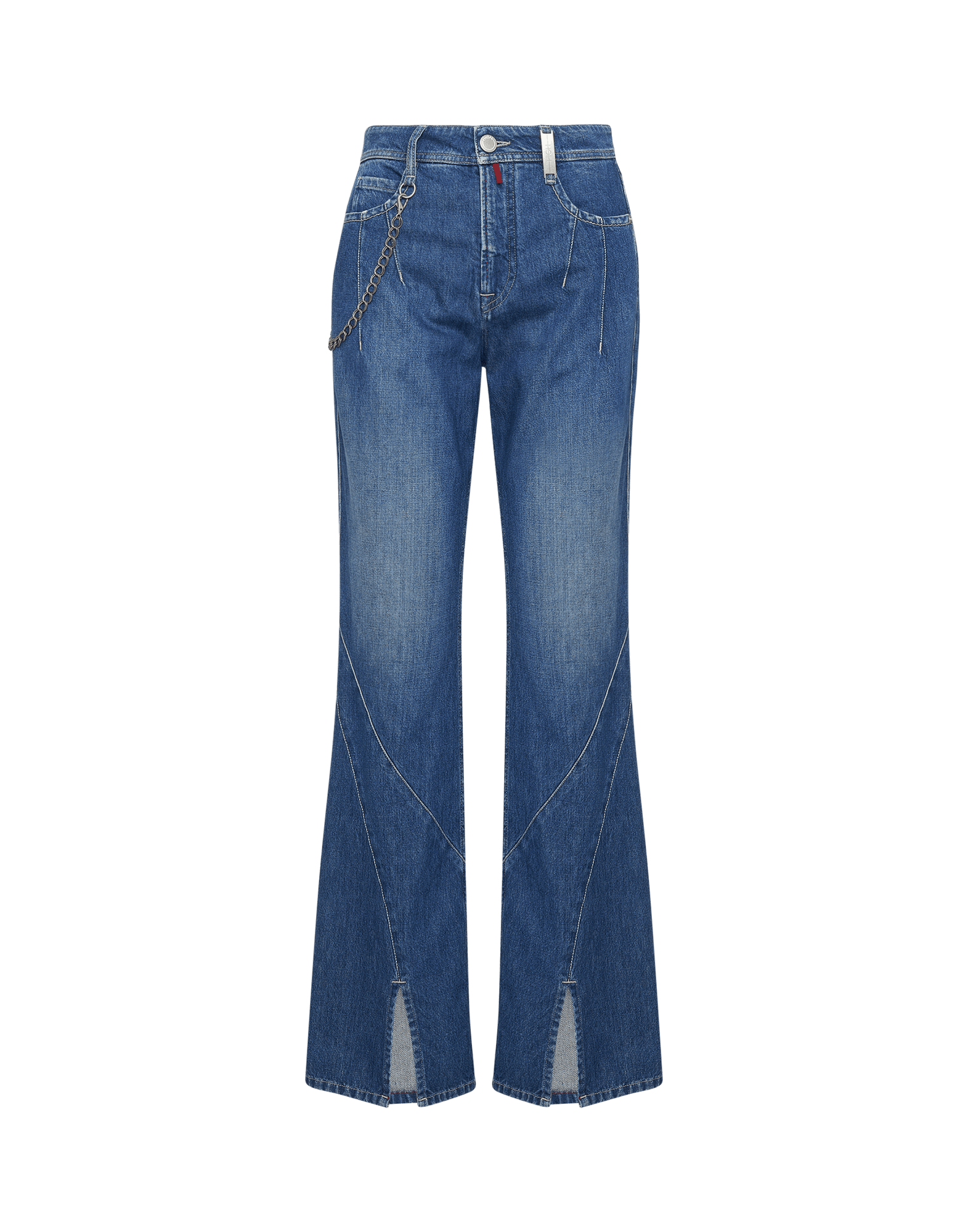 PROGRESS : Flared jeans with split hem