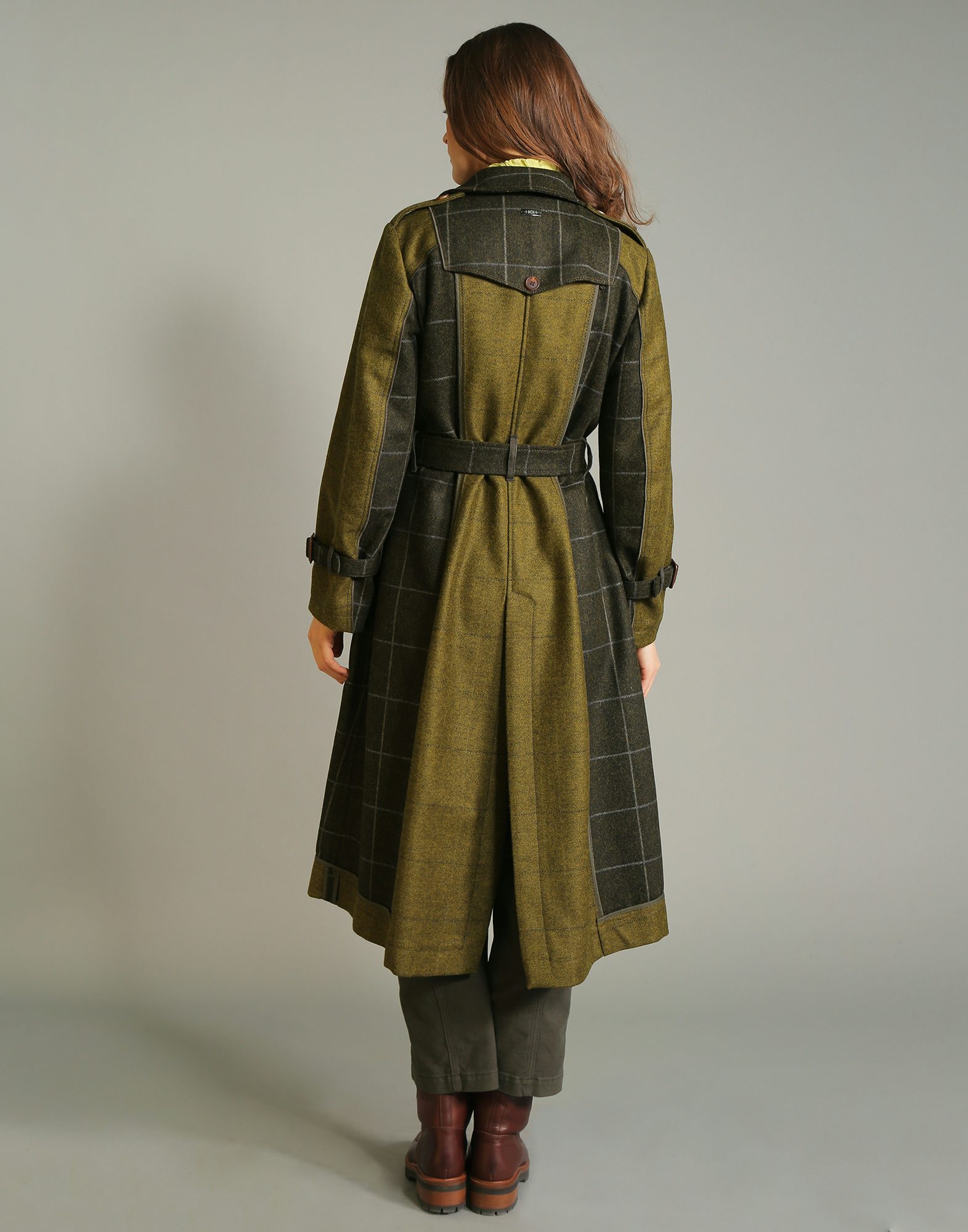 SECRETIVE : English country tweed trench coat | HIGH